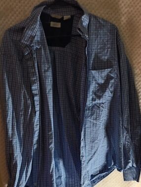 Van Heusen Men's Blue Plaid Lightweight Jacket